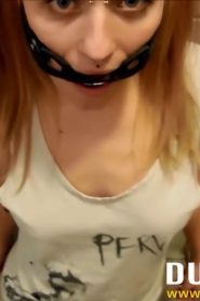 PERVYPIXIE_GAGGED_WHILE_DRINKING_PISS!